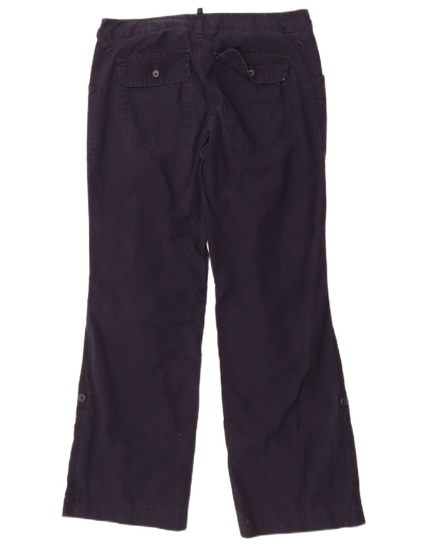 J. Crew Womens City Fit Casual Trousers US 8 Medium W32 L31 Navy Blue