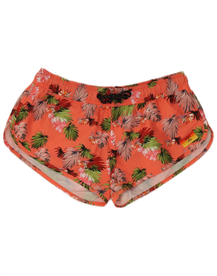 Superdry svømmeshorts til kvinder UK 12 Medium Pink Floral Polyester