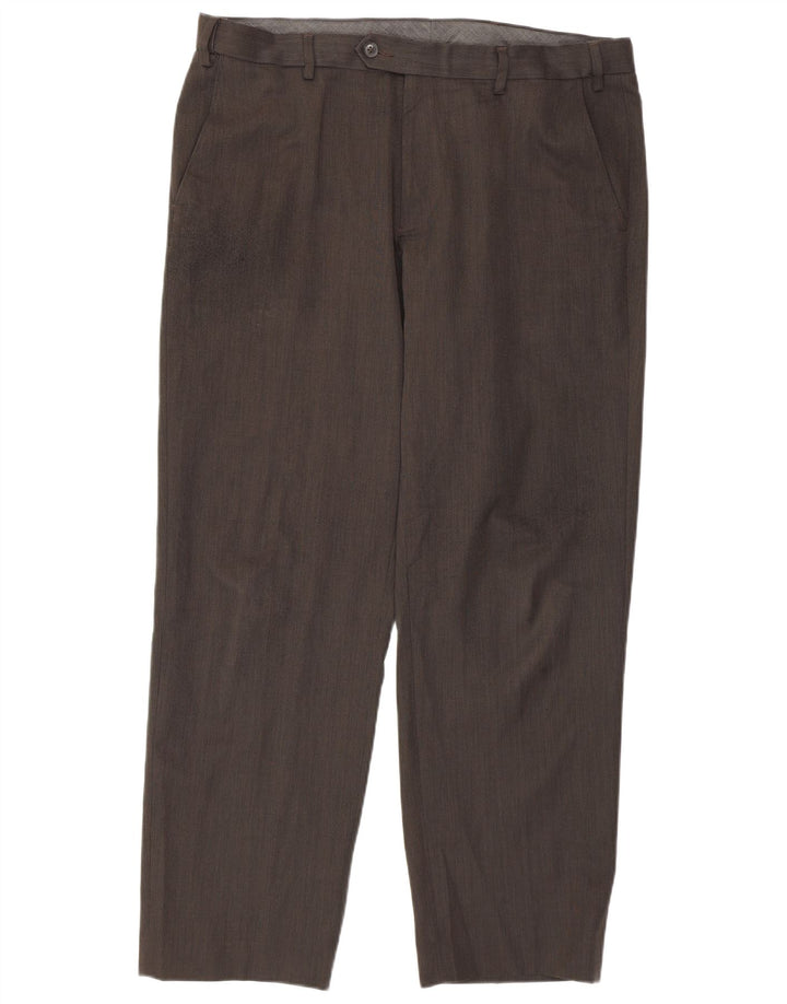 Marks & Spencer Herre Regular Fit Casual Bukser W36 L29 Brun Polyester