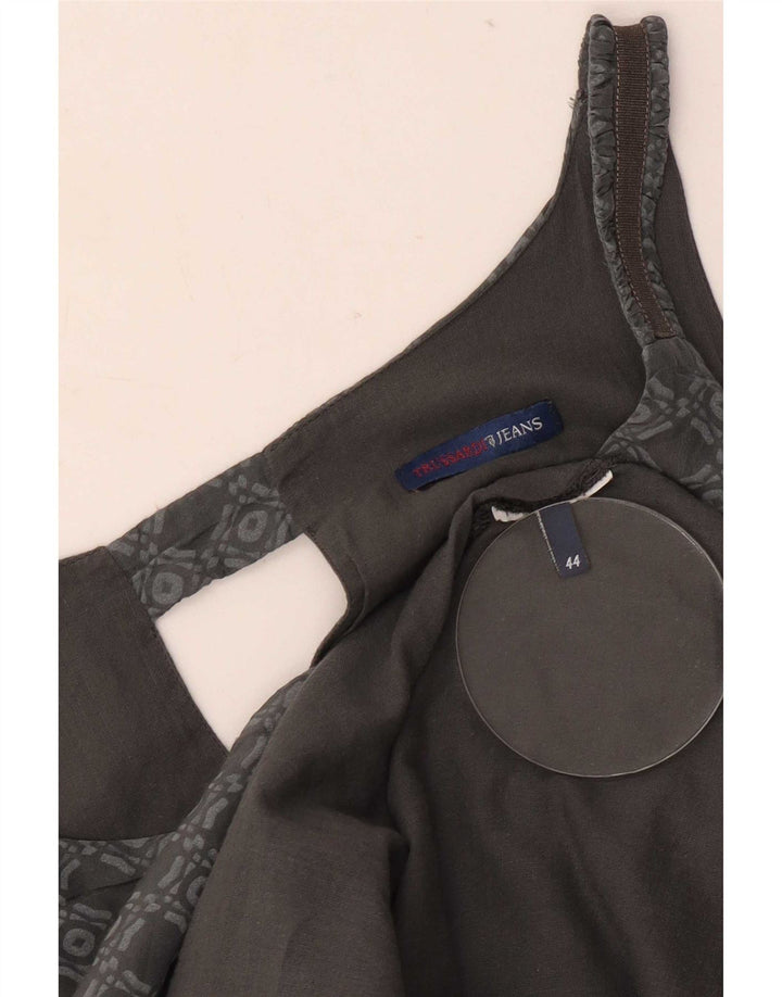 Trussardi Jeans Dame Sundress IT 44 Medium Grå Geometrisk