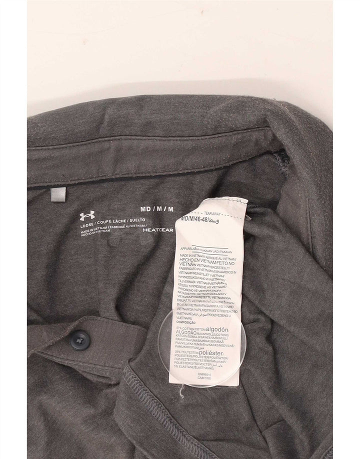 Under Armour Herre Heat Gear Polo Shirt Medium Grey Bomuld