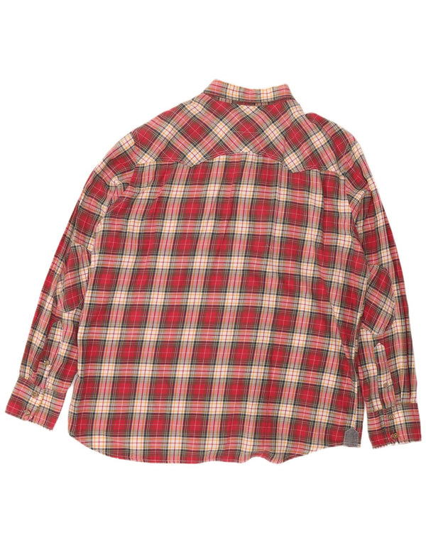 MARLBORO CLASSICS Slim Fit Flannelskjorte til mænd 3XL rød ternet