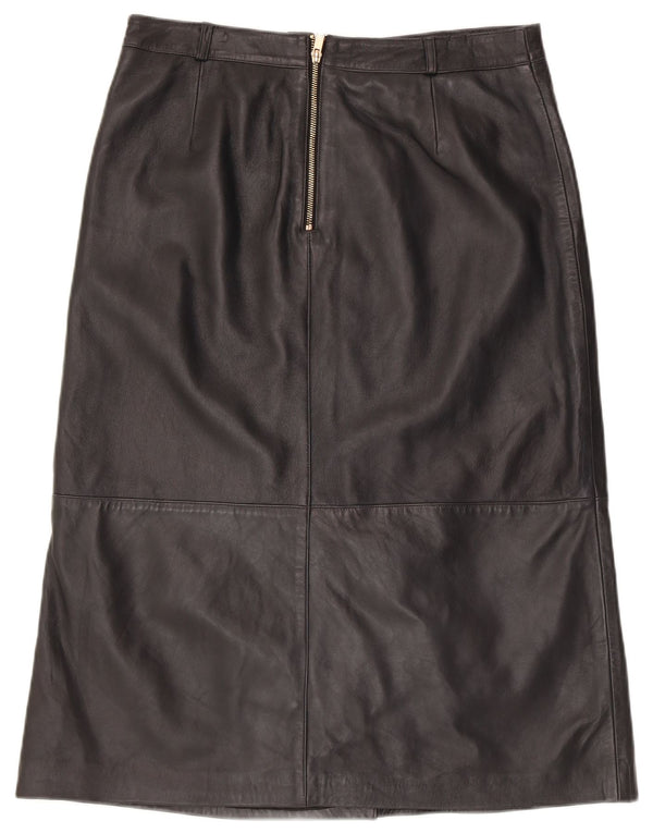 MINT VELVET Dame lædernederdel UK 14 Large W34 sort læder