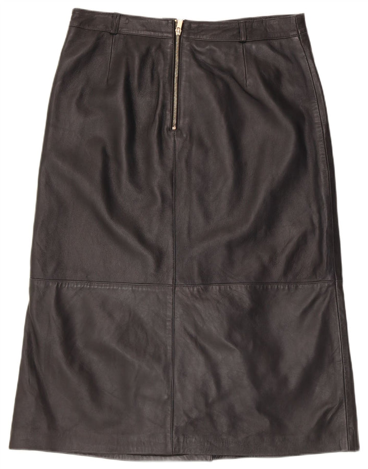 MINT VELVET Dame lædernederdel UK 14 Large W34 sort læder