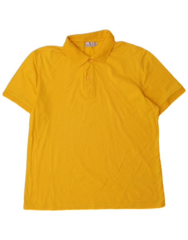 Conte of Florence Mens Polo Shirt 2XL Yellow Cotton