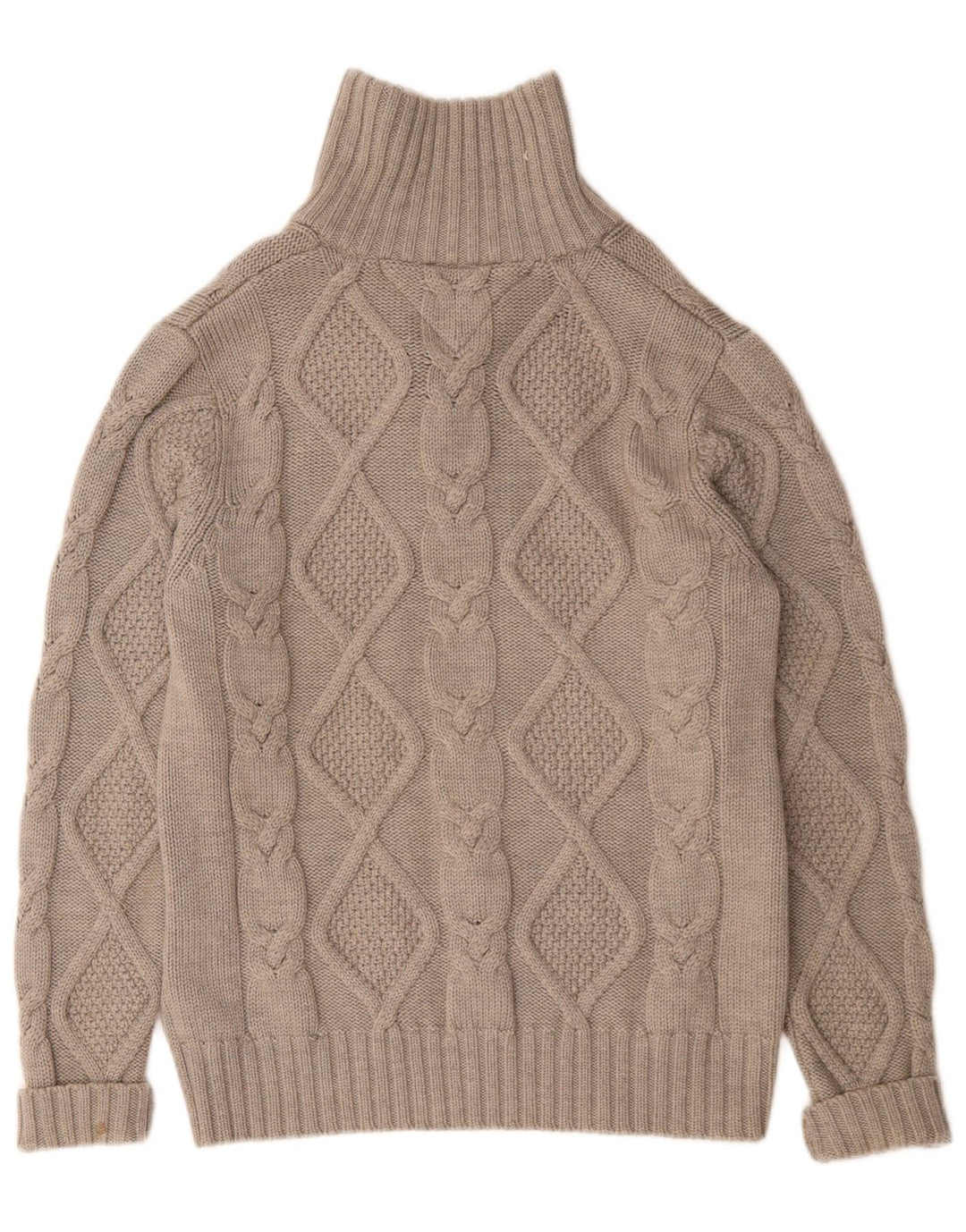 Tommy Hilfiger Herre Polo Neck Jumper Sweater Medium Grå Uld