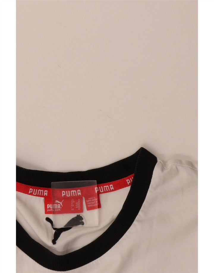 Puma Herre Grafisk T-Shirt Top Medium Hvid