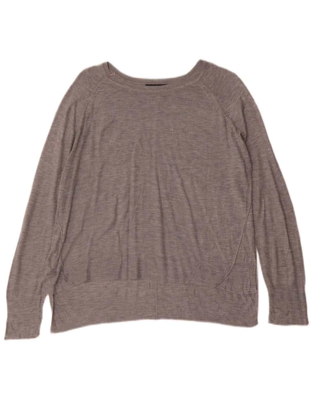 Zara Dame Boat Neck Jumper Sweater UK 14 Medium Grey