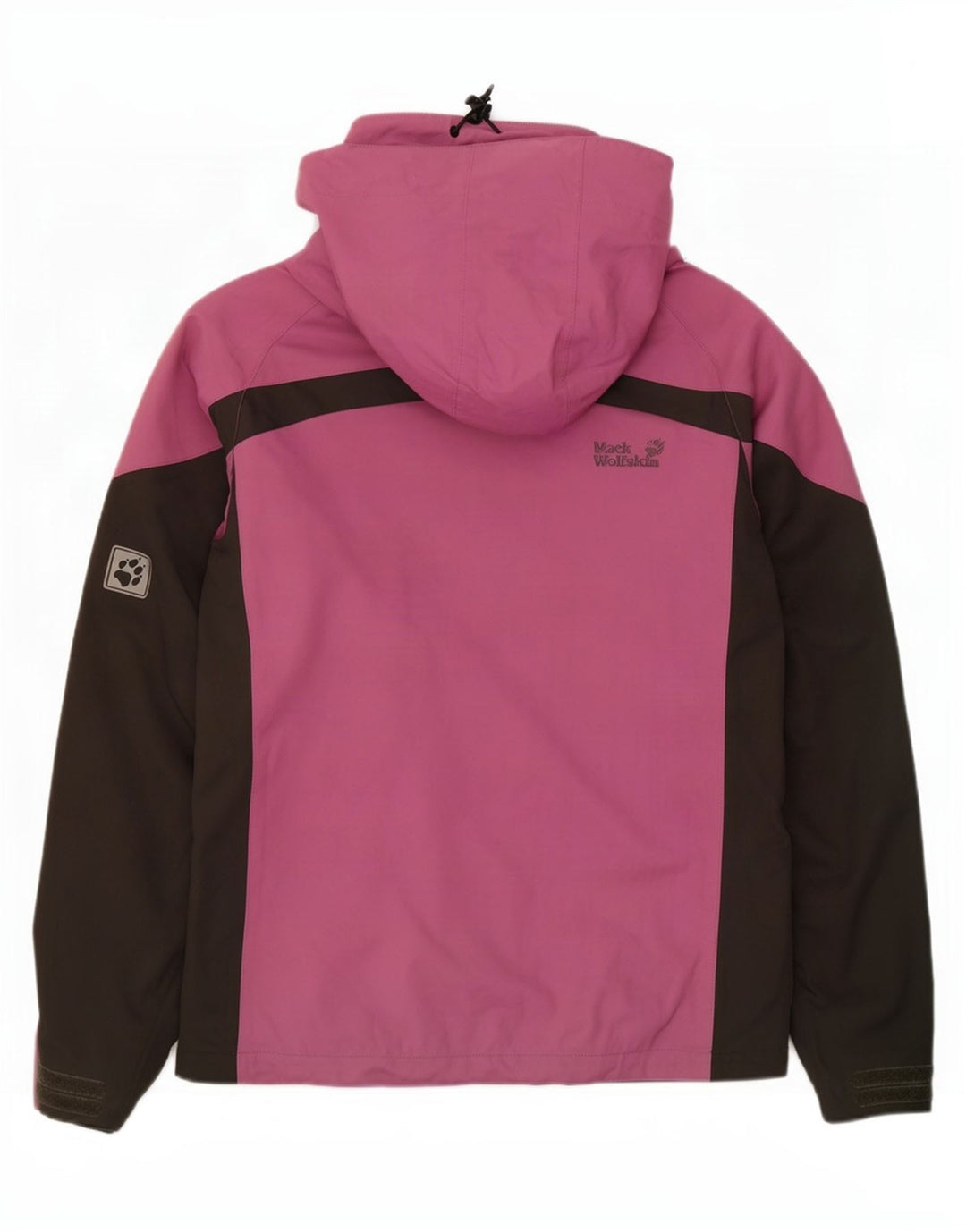 Jack Wolfskin Dame Regnjakke med hætte UK 10 Small Purple Colourblock
