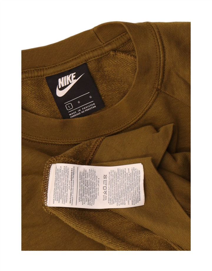 Nike Sweatshirt til mænd, stor Khaki Bomuld