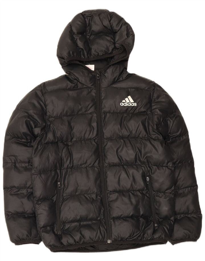 Adidas drenge hættejakke polstret 11-12 år sort polyester