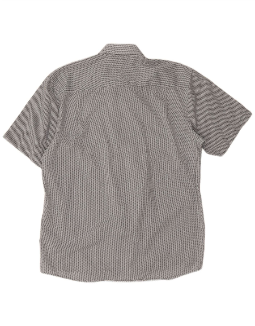 Pierre Cardin Herre kortærmet Regular Fit skjorte XL Grå Chevron Polyester