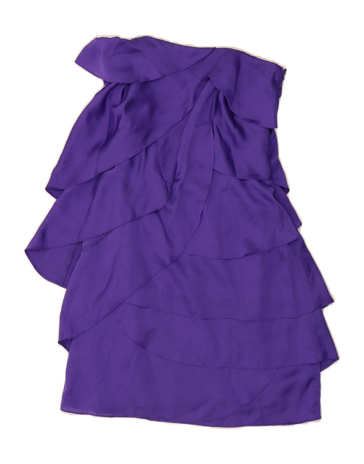 COAST Womens Strapless Dress UK 6 XS Purple Polyester Vintage Coast and Second-Hand Coast from Messina Hembry 