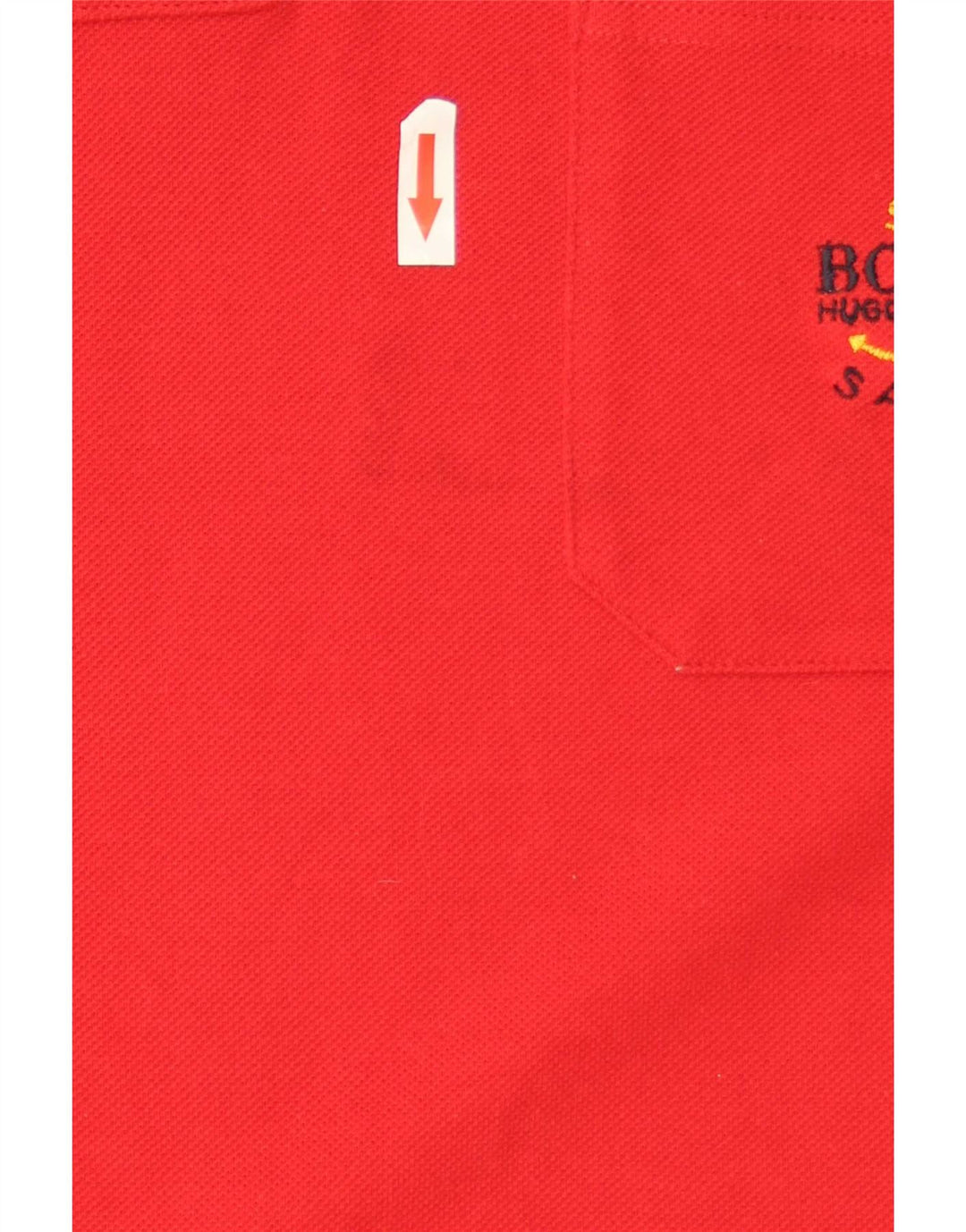 Hugo Boss Herre Polo Shirt Stor rød Colourblock Bomuld