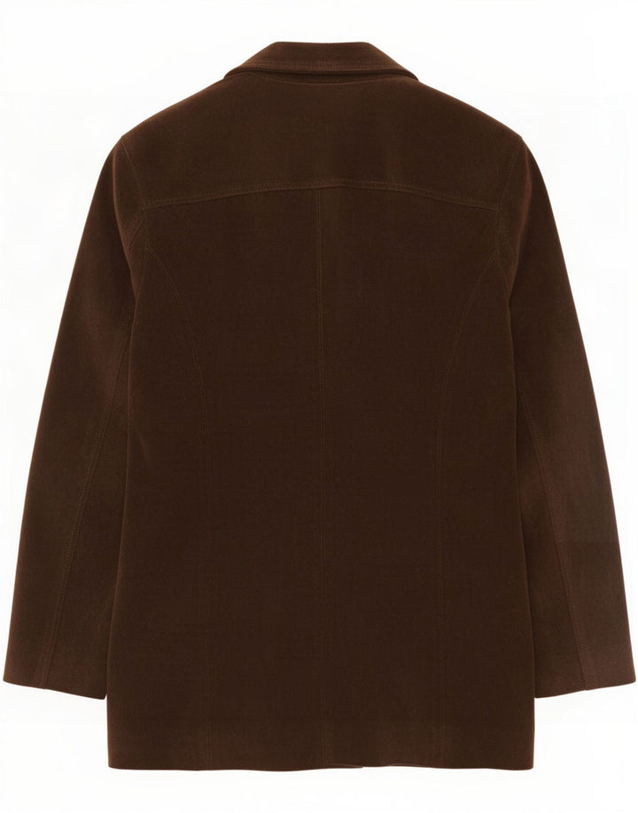 Hyde Dame 4-knaps Ruskind Blazer Jacket UK 12 Medium Brun Læder