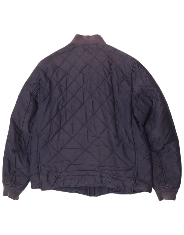 Lacoste Herre quiltet jakke IT 56 3XL Marineblå Polyester