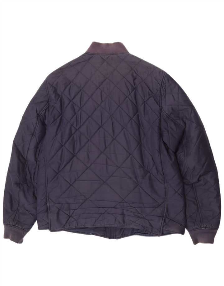 Lacoste Herre quiltet jakke IT 56 3XL Marineblå Polyester