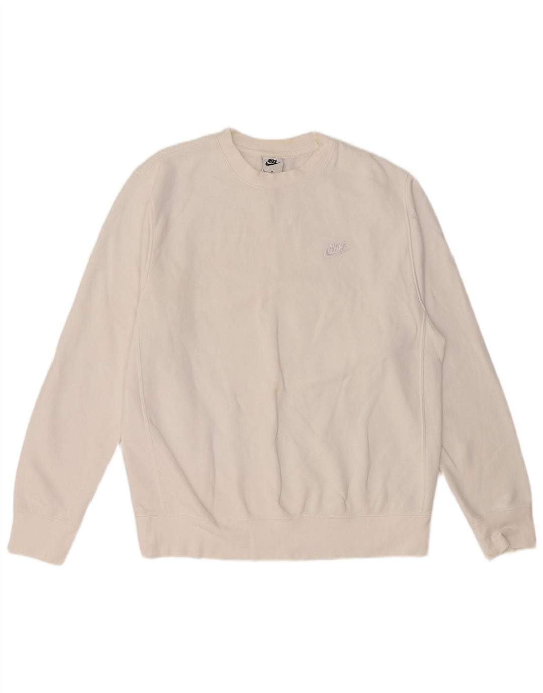 NIKE sweatshirt til mænd Medium hvid bomuld