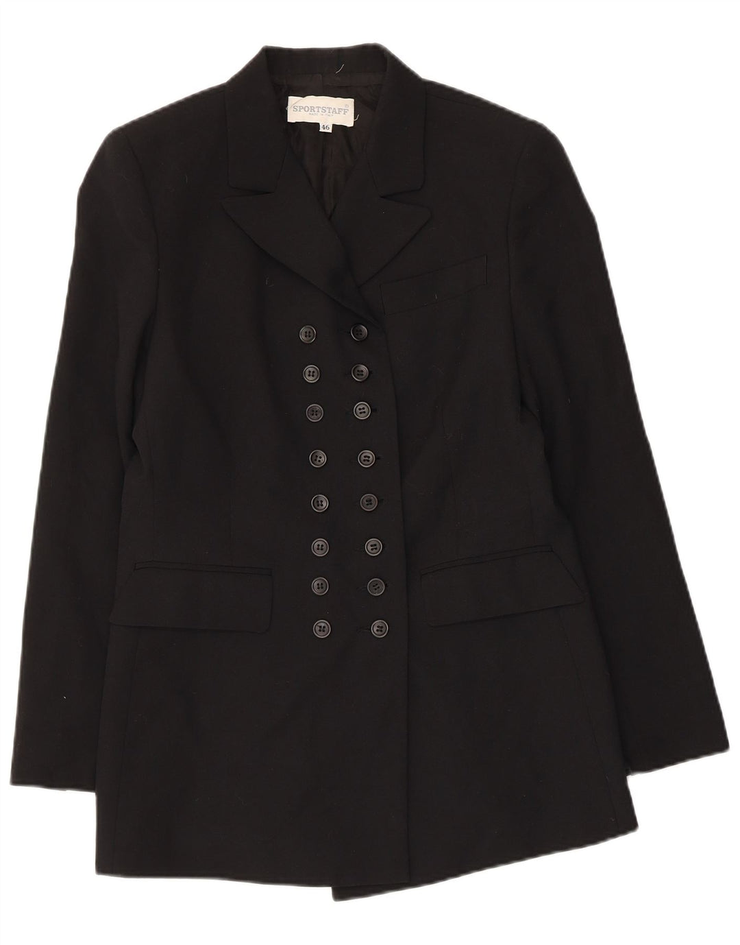 SPORTSTAFF Dame Dobbeltradet Blazer Jacket IT 46 Large Sort