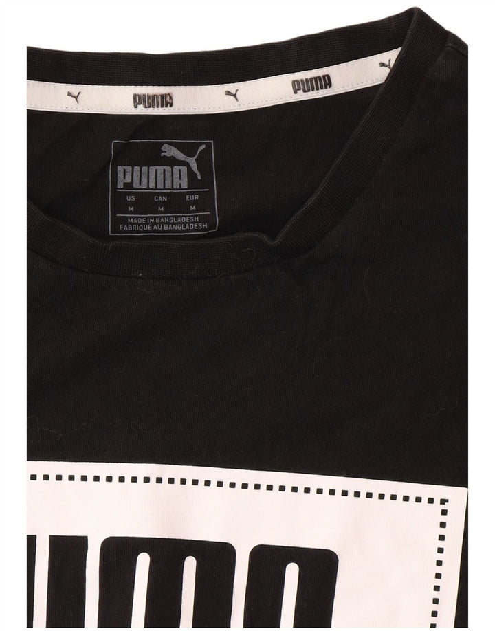 PUMA Herre grafisk T-shirt Top Medium Sort
