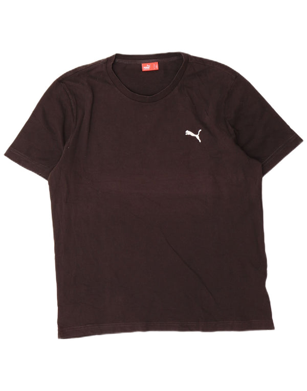 Puma Herre T-Shirt Top Medium Sort Bomuld