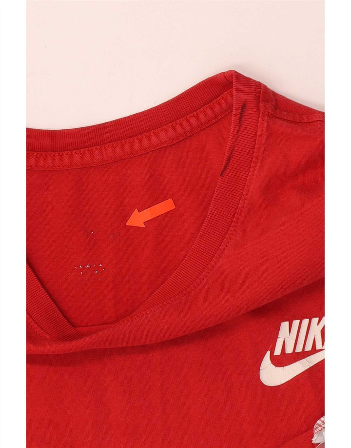 Nike grafisk T-shirt top til mænd, stor rød bomuld