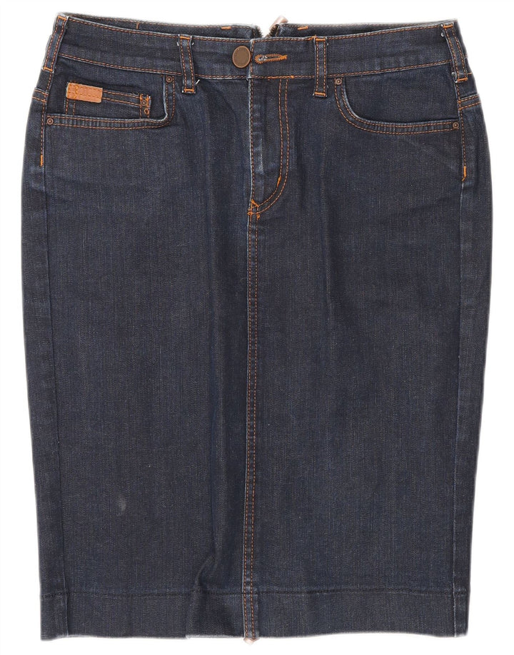 Zara Dame Denim Nederdel EU 40 Medium W30 Navy Blue