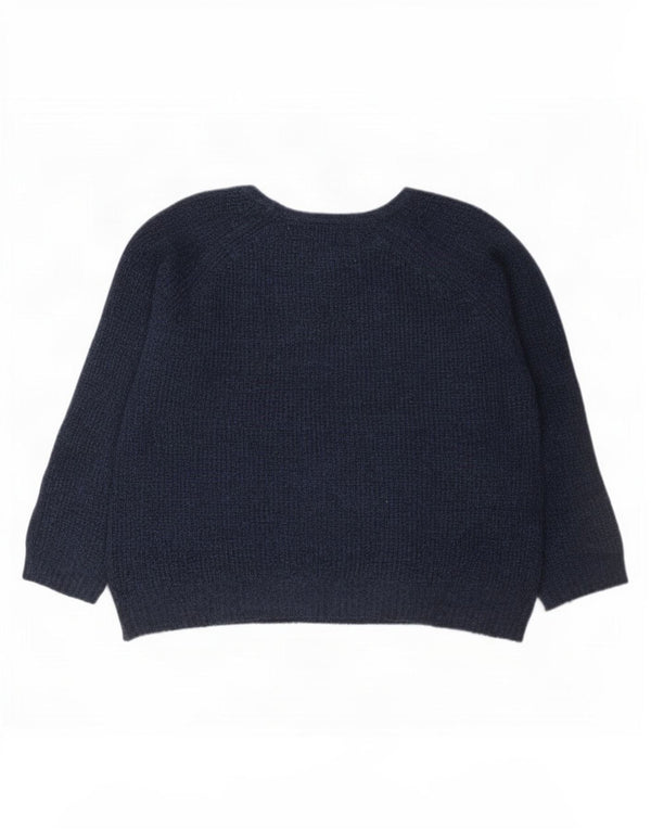 Lee Dame Boat Neck Jumper Sweater UK 18 XL Navy Blue Akryl