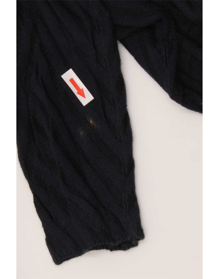 Armani Jeans Dame Top Langærmet UK 16 Large Navy Blue Viscose