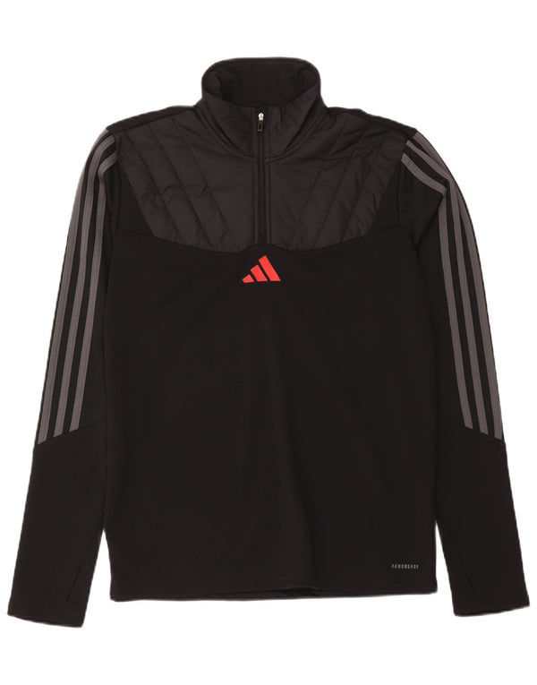 Adidas Mens Aeroready Pullover Tracksuit Top Medium Black Colourblock