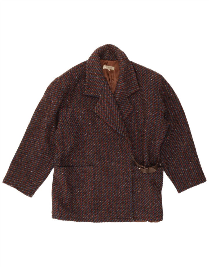 Vintage Dameoverfrakke IT 44 Medium Flerfarvet Flecked