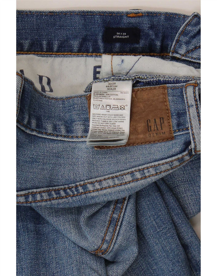 Gap Straight Jeans til mænd W30 L28 Blå Bomuld
