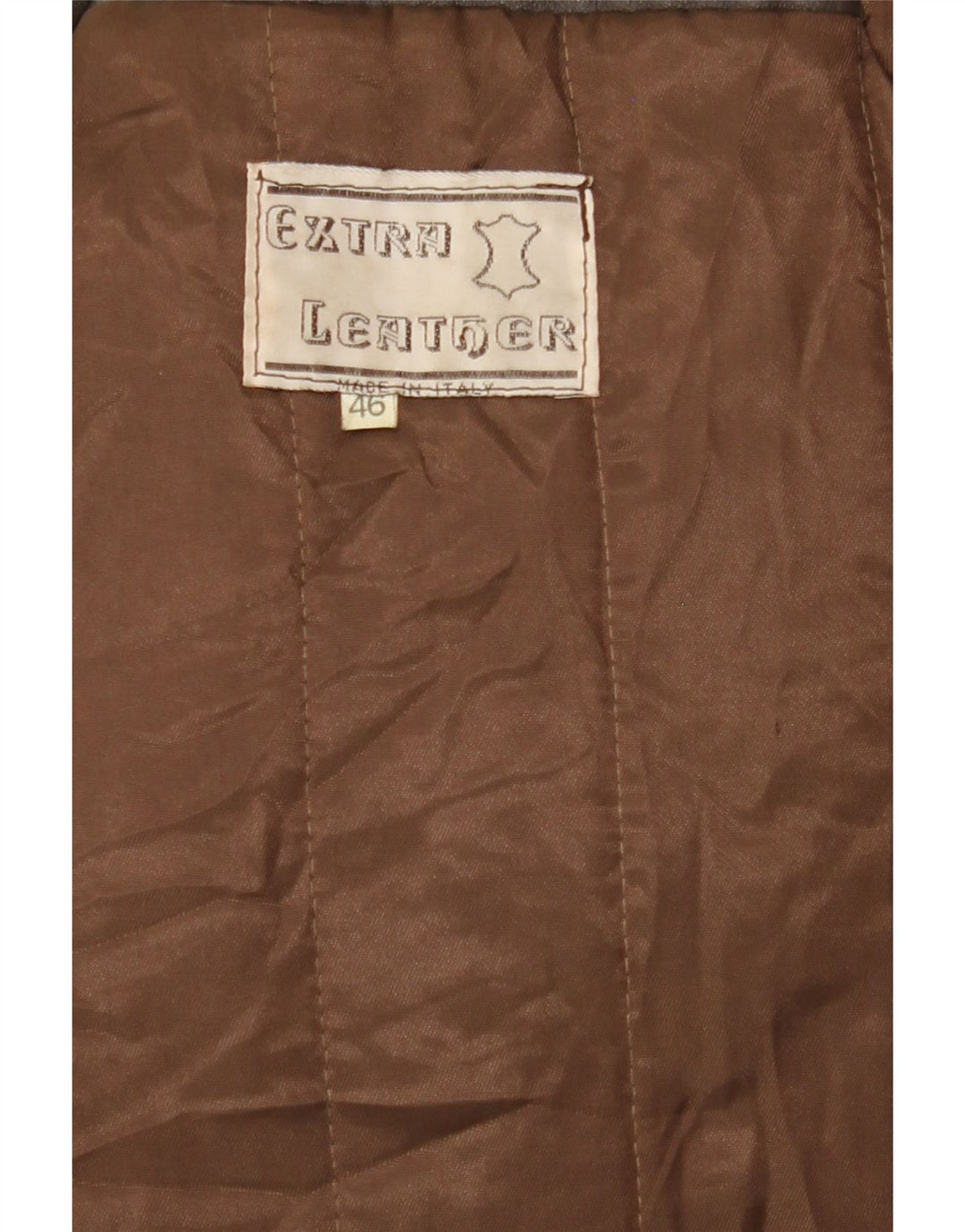 VINTAGE Mens Leather Jacket IT 46 Small Brown Leather Vintage Vintage and Second-Hand Vintage from Messina Hembry 