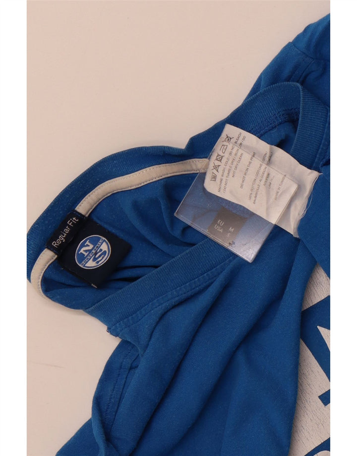 NORTH SAILS Herre Regular Fit Grafisk T-Shirt Top Lille Blå Bomuld