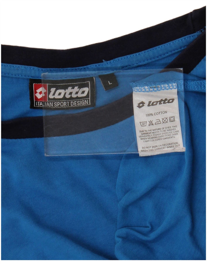 LOTTO Herre T-Shirt Top Stor Blå Bomuld