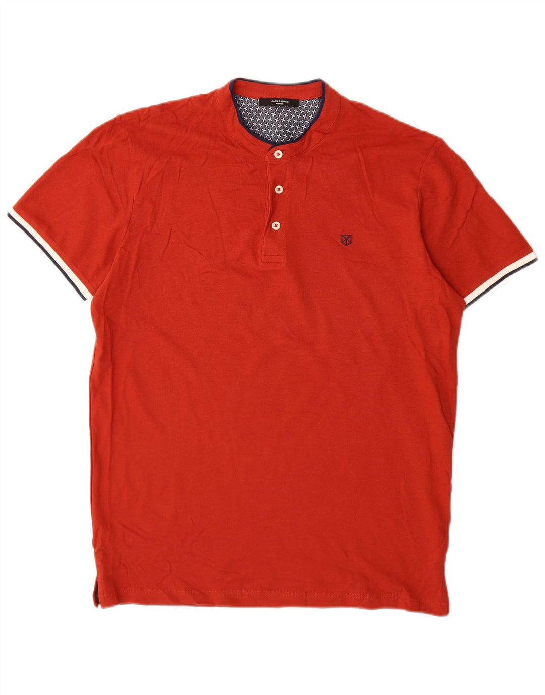 JACK & JONES Poloshirt til mænd Medium rød bomuld