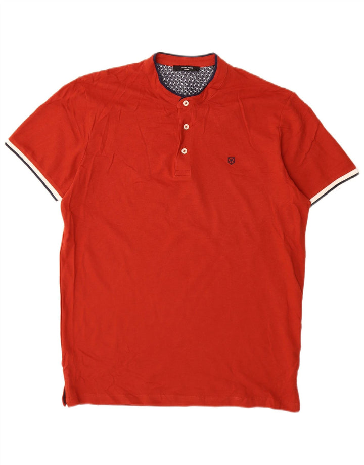 JACK & JONES Poloshirt til mænd Medium rød bomuld