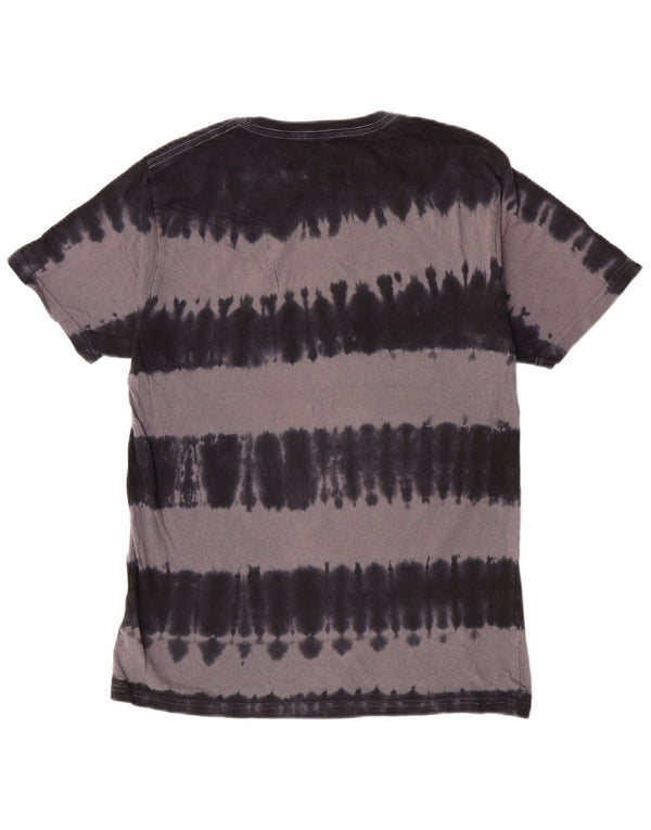 Saltrock Herre grafisk T-shirt Top Small Black Tie Dye Bomuld