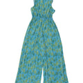 ZARA Womens Sleeveless Playsuit UK 8 Small Blue Floral Polyester