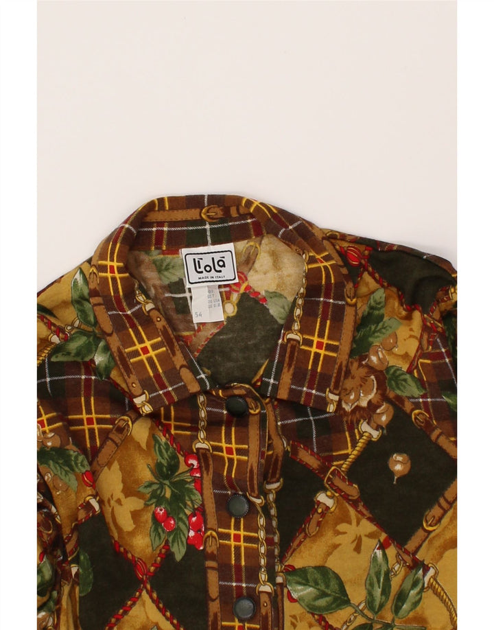LIOLA Womens Bomber Jacket US 20 3XL Multicoloured Floral Wool Vintage Liola and Second-Hand Liola from Messina Hembry 