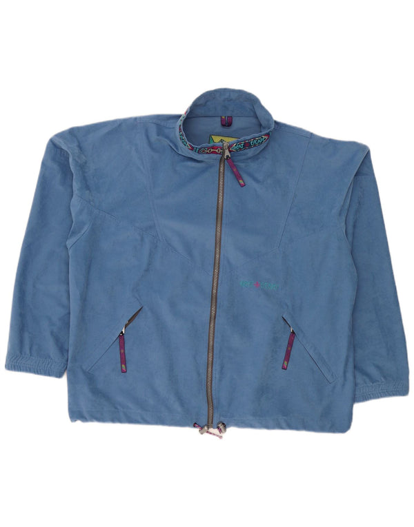 Great Escapes Herre grafisk velour træningsdragt topjakke XL blå polyester