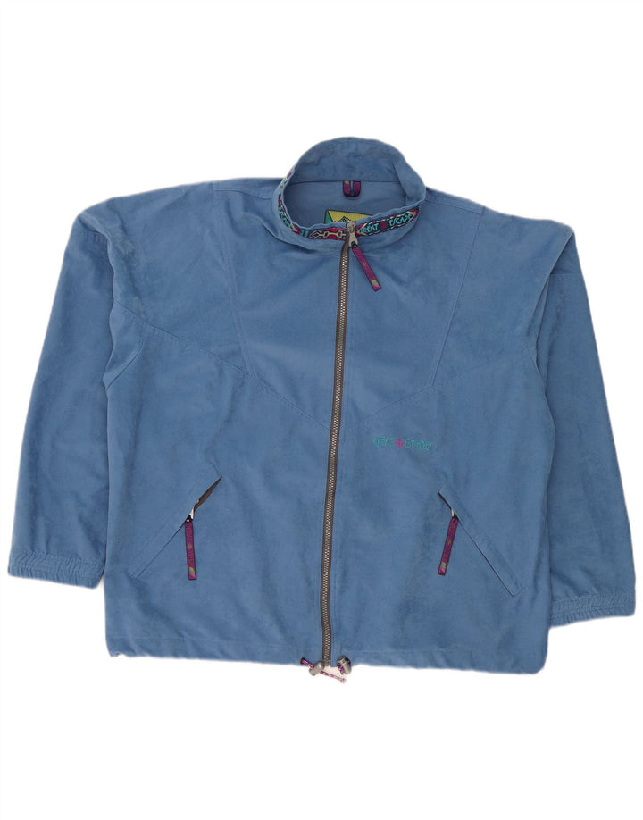Great Escapes Herre grafisk velour træningsdragt topjakke XL blå polyester