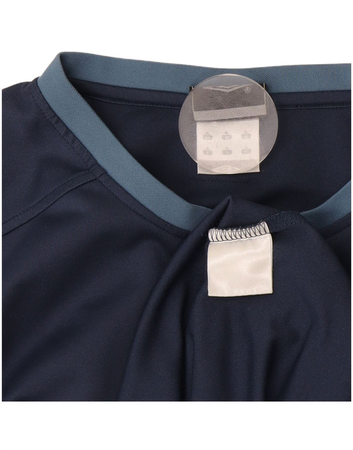 Umbro Herre Grafisk T-Shirt Top XL Marineblå Colourblock Polyester