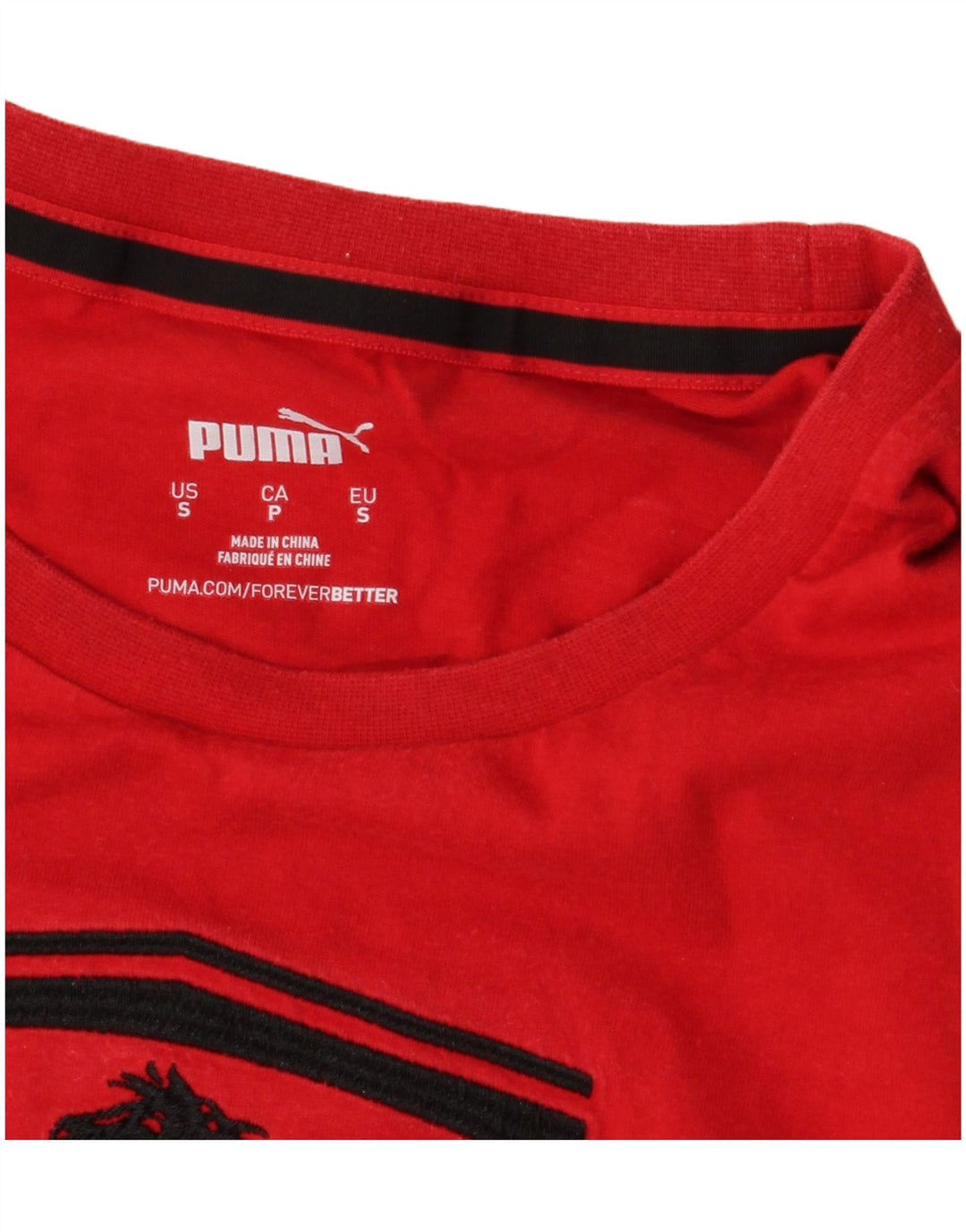 PUMA Herre Ferrari Grafisk T-Shirt Top Lille Rød