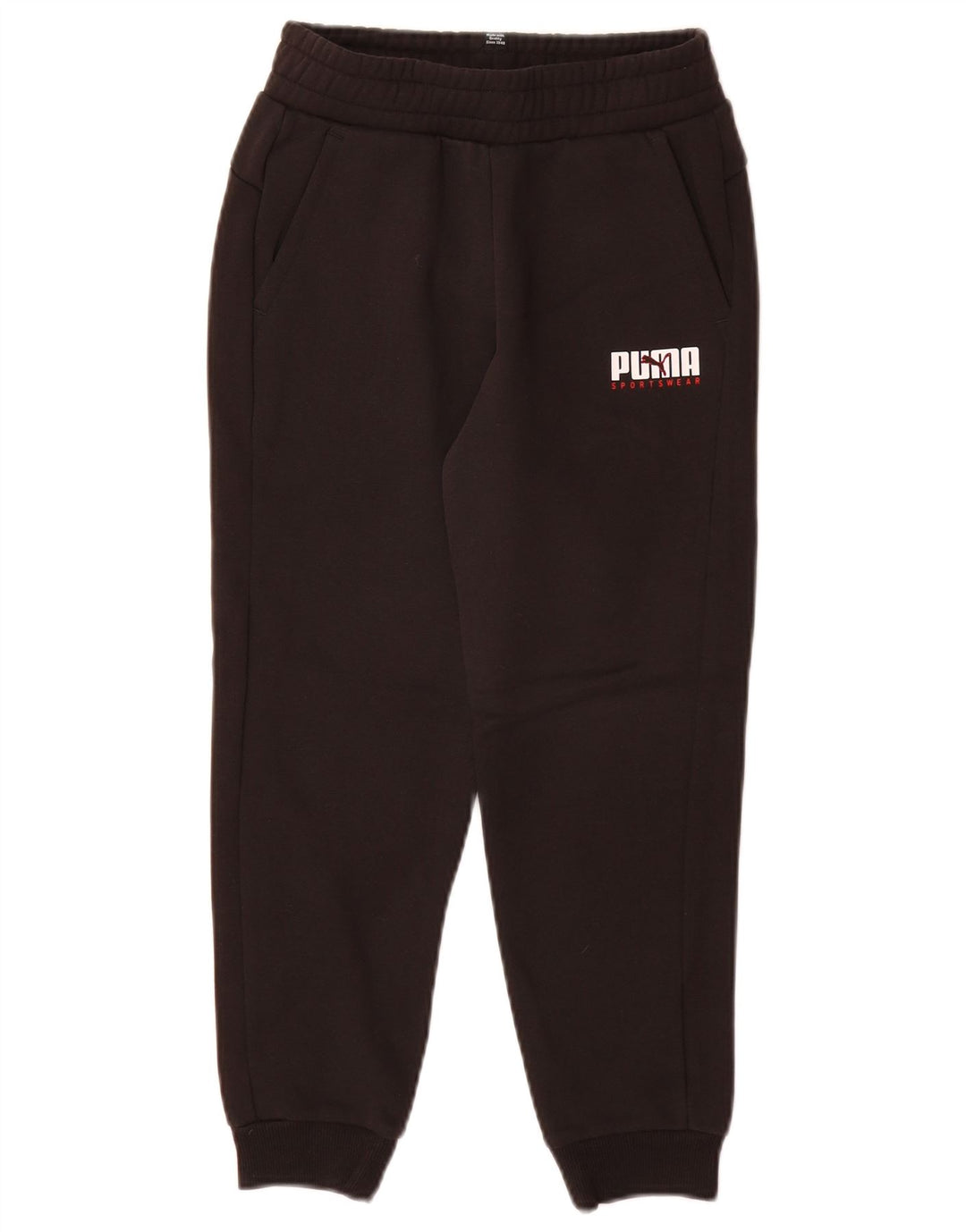PUMA Boys Tracksuit Trousers Joggers 9-10 Years  Black Cotton