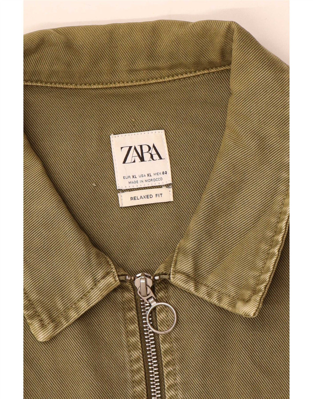 Zara Herre Relaxed Fit Utility Jacket UK 42 XL Khaki