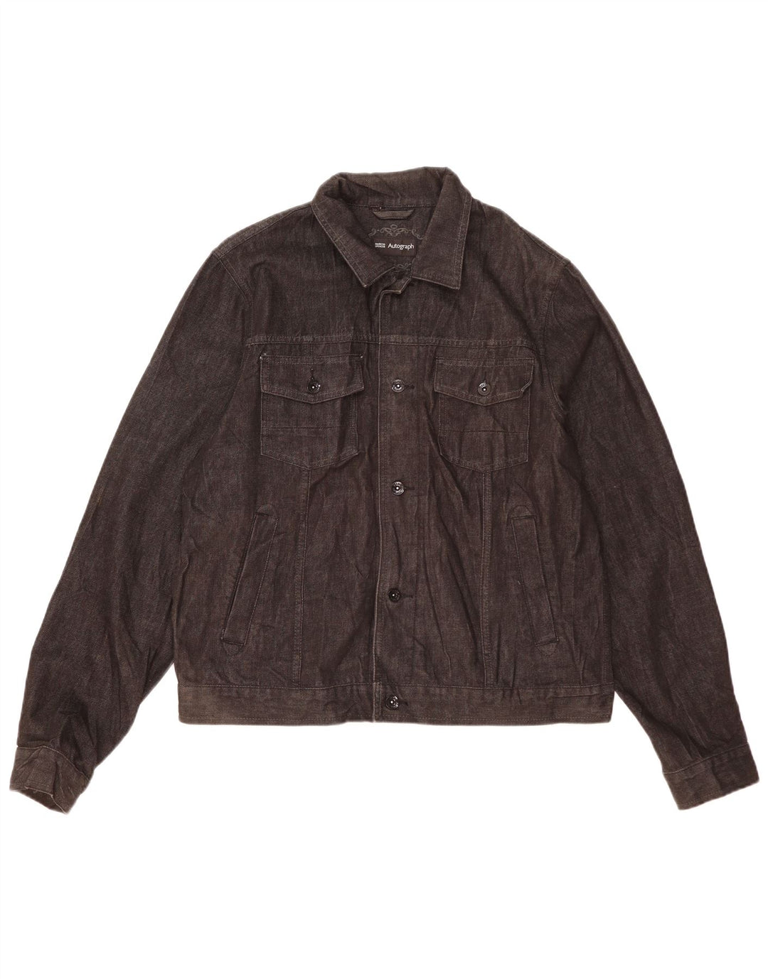 Marks & Spencer Herre Autograph Denim Jacket UK 38 Medium Black