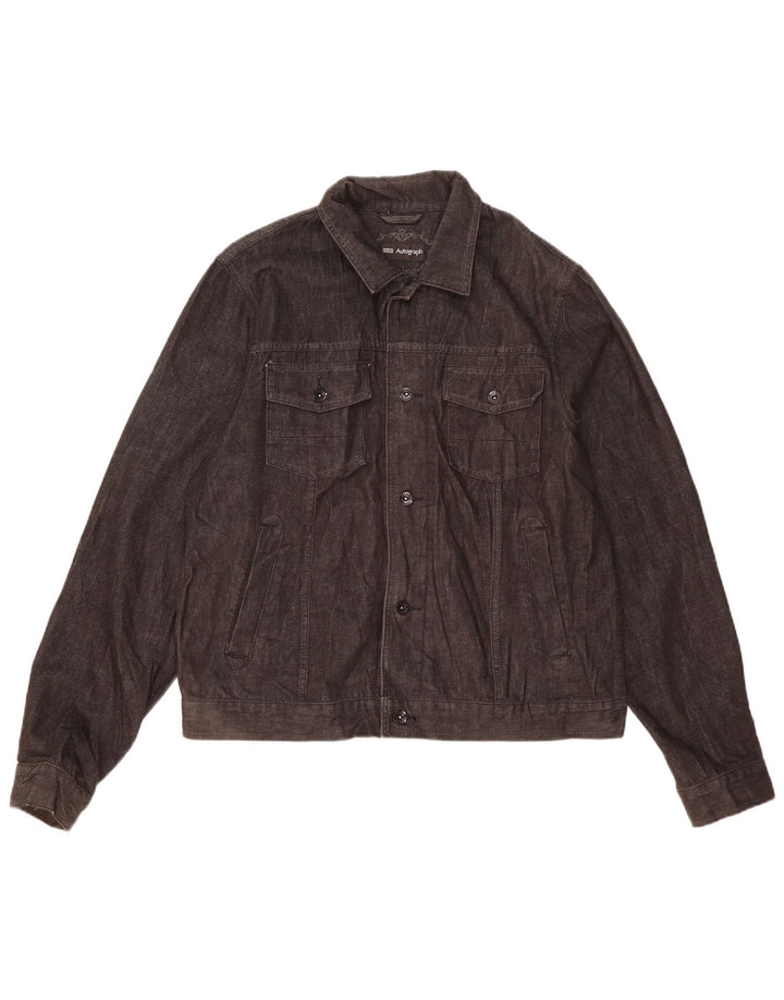 Marks & Spencer Herre Autograph Denim Jacket UK 38 Medium Black
