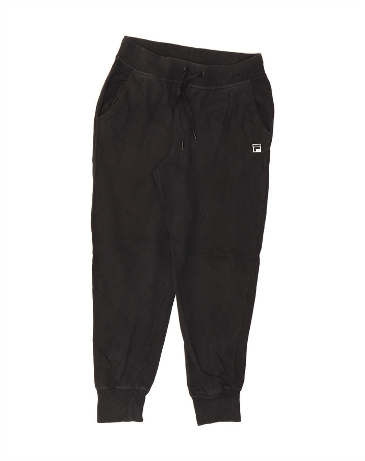 FILA Womens Tracksuit Trousers Joggers UK 14 Medium  Black Cotton Vintage Fila and Second-Hand Fila from Messina Hembry 