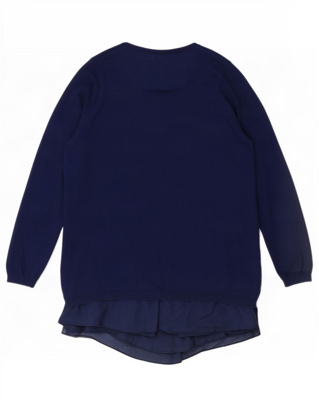Zara Dame Langærmet Tunika Top UK 14 Medium Blue Viscose